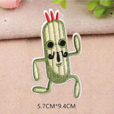 1pcs Mix Cactus Patch for Clothing Iron on Embroidered Sew Applique Cute Patch Fabric Badge Garment DIY Apparel Accessories 121 - Цвет: 57F