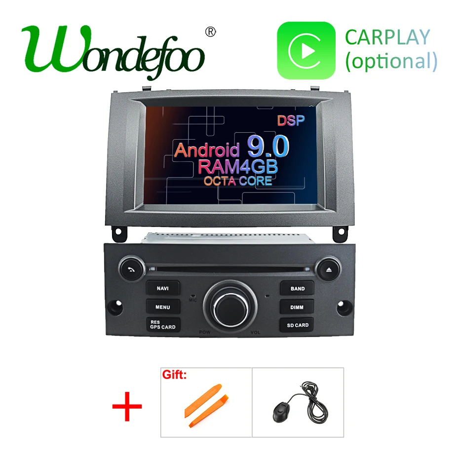 

DSP Android 9.0 Auto DVD Player for Peugeot 407 2004-2010 4G RAM 8 Core GPS Navigation Screen Multimedia Stereos AV Output Radio