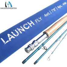 Maximumcatch Youth Kids Fly Rod 7'8'' 4WT 4 секции среднее твердое удилище удочка с кордурная трубка Подростковая удочка