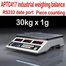 Цифровые настольные весы со шкалой счетика 30кг-1g APTC417 RS232 данных принт промышленный тяжелый баланс весом