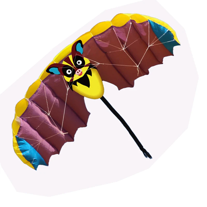 New  1.4m Pig Dual Line Parafoil Parachute Kites Sports Beach With Kite Handle and String Easy to Fly