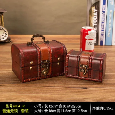 2pcs per set Zakka, винтажная Подарочная коробка для ювелирных изделий, Маленькая деревянная коробка для хранения, кожаная коробка для кольца и сережек, органайзер, декоративная шкатулка - Цвет: 2pcs per set