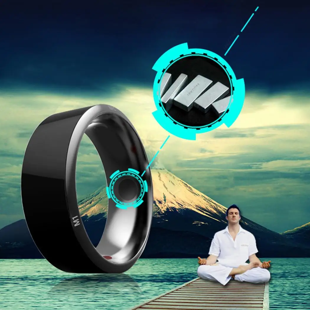 

Waterproof Intelligent Digital Smart Ring NFC Wearable for NFC Black Mobile Phone