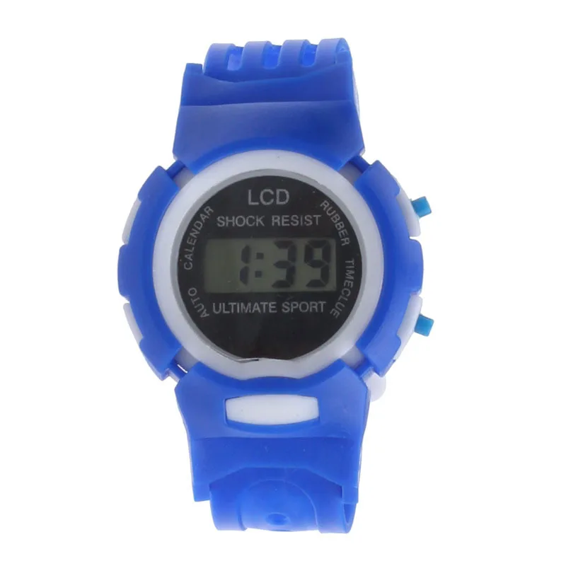 

2015 Free Shipping! Kids Student Time Clock Electronic Digital Watch LCD Display Teenager Wristwatch Gifts for Your Girls Boys