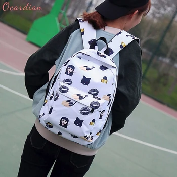 

OCARDIAN High Quality Popular Women Girls Boys Print Zipper Backpack School Bags Fashion Shoulder Bag Drop Shipping 170731