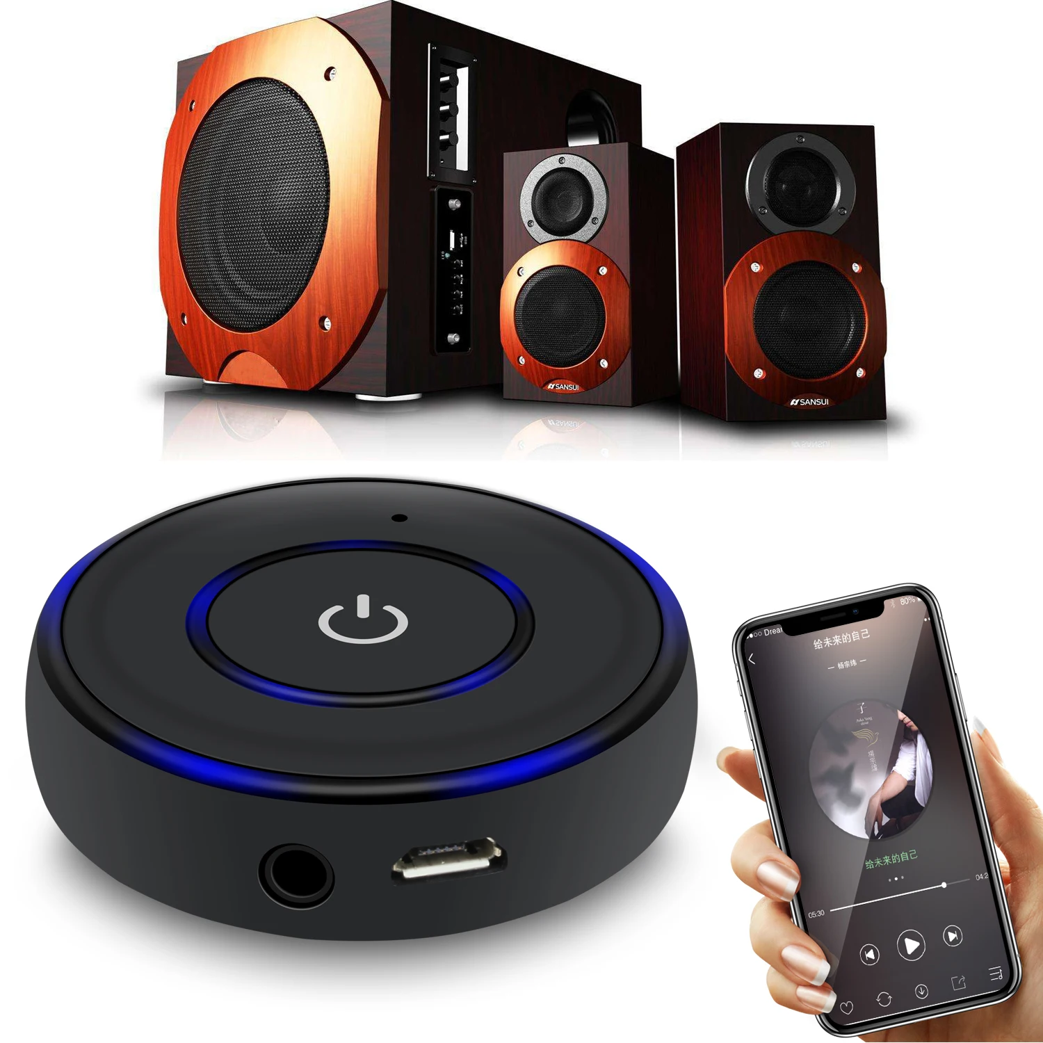 Комплект беспроводной связи bluetooth для автомобиля музыкальный приемник Hands free 3 5