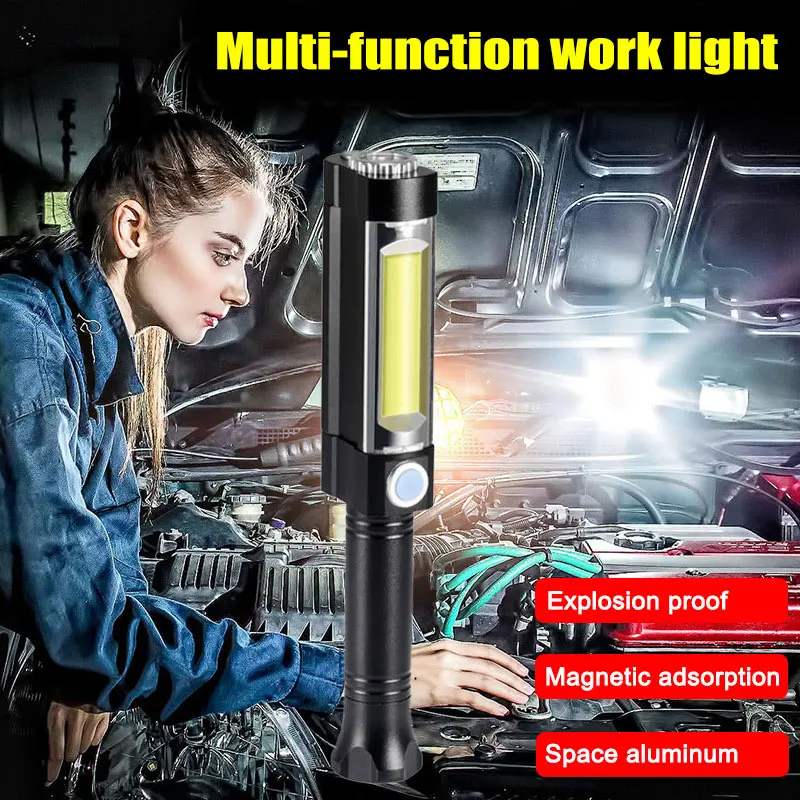 

1 Pcs LED Flashlight Torch Emergency Portable For Outdoor Car Repairing Camping JDH99