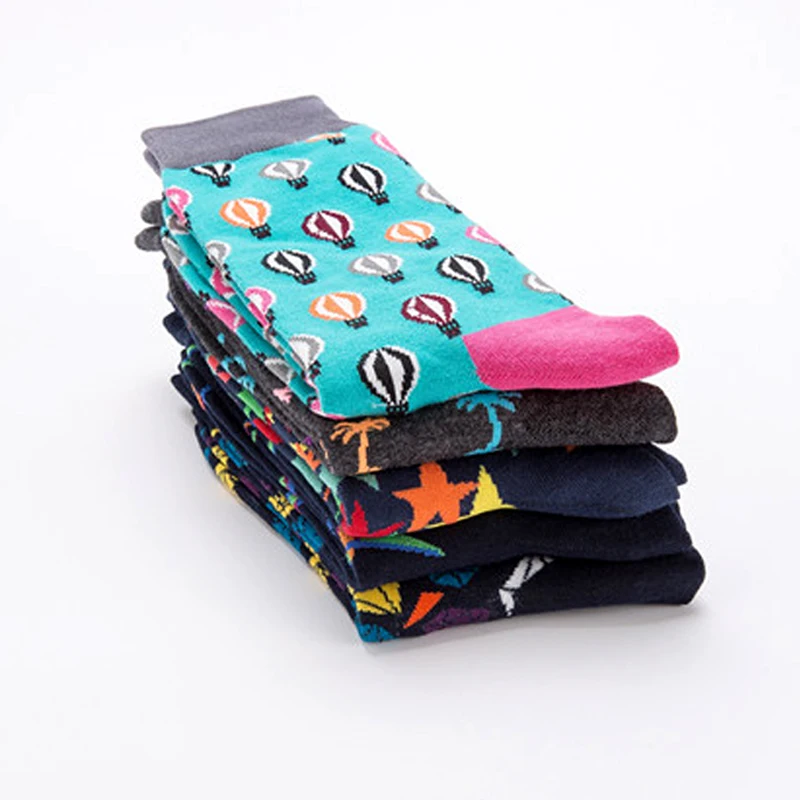 Классические Носки Happy, брендовые, хит, цветные, европейские, американские, персональные, для женщин и мужчин, забавные носки, жаккардовые, короткие, хлопковые, мужские носки