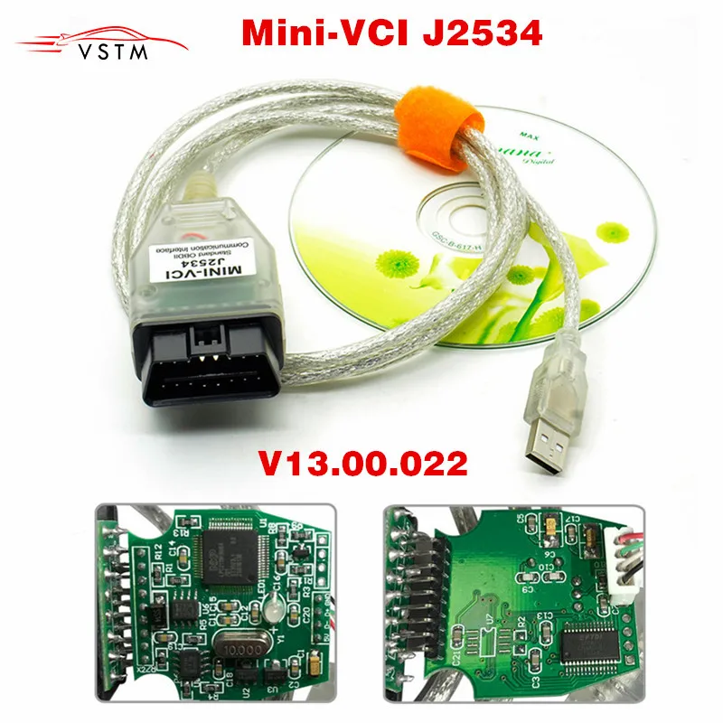 

2019 New Arrival Single Cable Mini-VCI J2534 FOR TOYOTA TIS Techstream V13.00.022 Diagnostic Cable MINI VCI Free Shipping