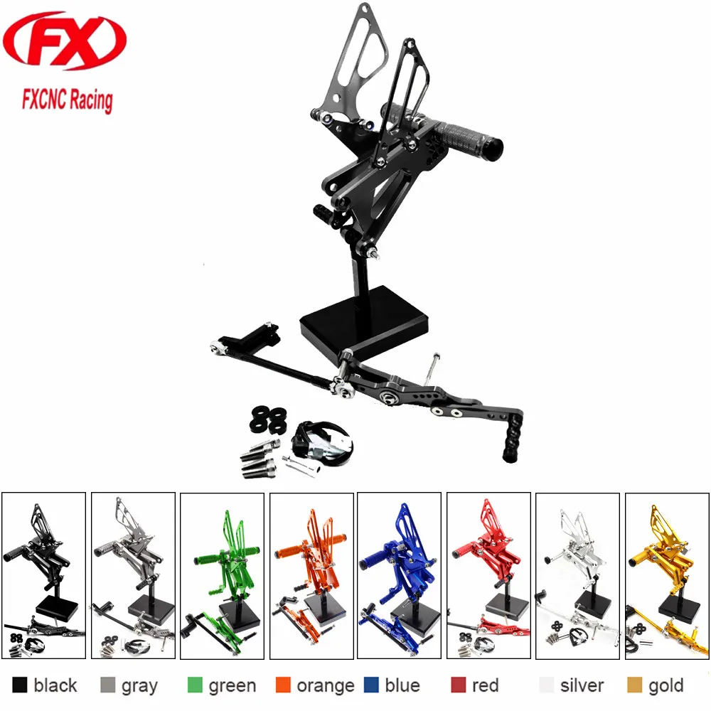 

CNC Motorcycle Adjustable Rear Set Rearsets Footrest Set Foot Pegs Pedal Footrest For TRIUMPH DAYTONA 675 2012 2011 - 2012 2013