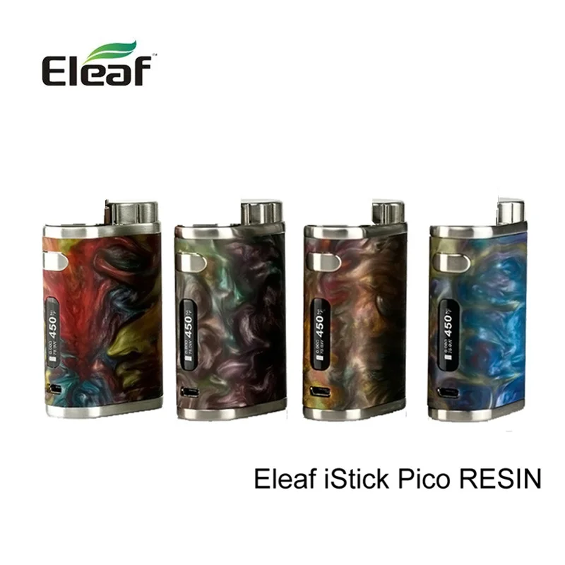 

100% Original Eleaf iStick Pico RESIN Mod 75W match Melo 3 Mini Tank 2ml Pico Resin Mod 510 Thread E Cig Random Color