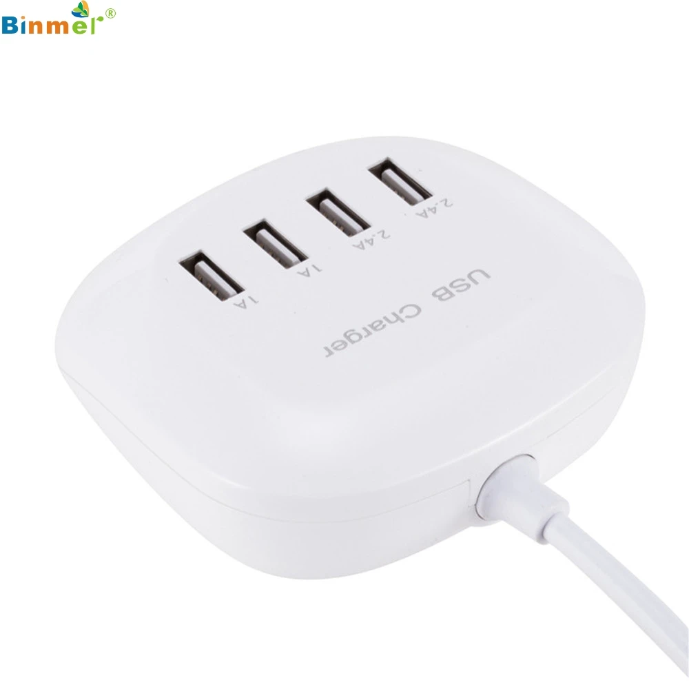 Binmer Fashion Евро 4 USB порта 2019 A 77 Вт настольное настенное зарядное устройство быстрое