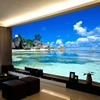 3D фотообои на заказ, рулон для стен, 3D морской пейзаж, пляж, морской остров, роспись, гостиная, спальня, Декор, обои, настенное покрытие ► Фото 3/6