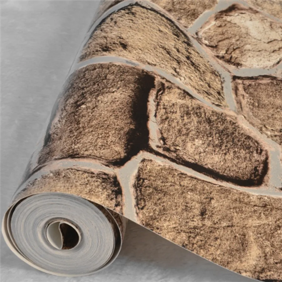 beibehang Wallpaper Roll Brick Pattern Wall paper Stone Pattern PVC