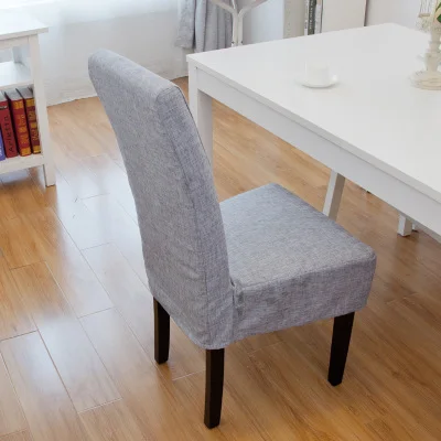 Заказное качество цельный обеденный стул ocver утолщение качества из льна для стула крышка - Цвет: grey