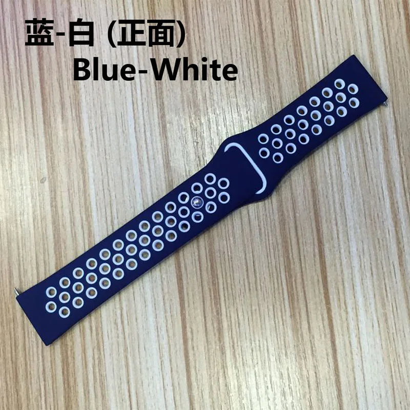 Gear S3 Frontier для samsung Galaxy watch active 46 мм 42 мм gear sport amazfit ремешок Bip huawei watch GT 2 Band - Цвет ремешка: blue white