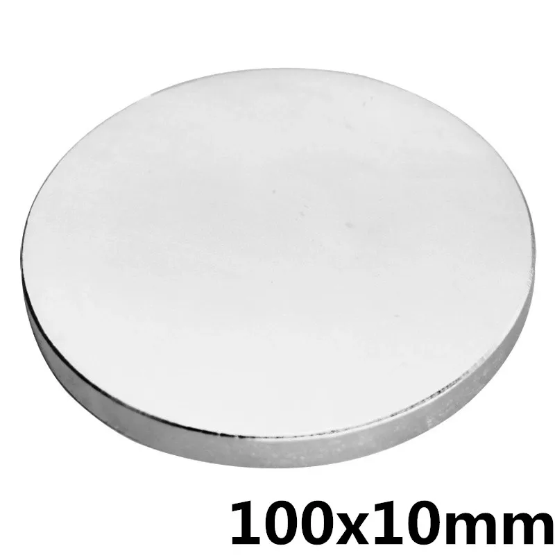 

1PCS 100x10 mm N35 Powerful Super Strong Magnet Round Rare Earth Permanent Neo Neodymium Magnet100mm