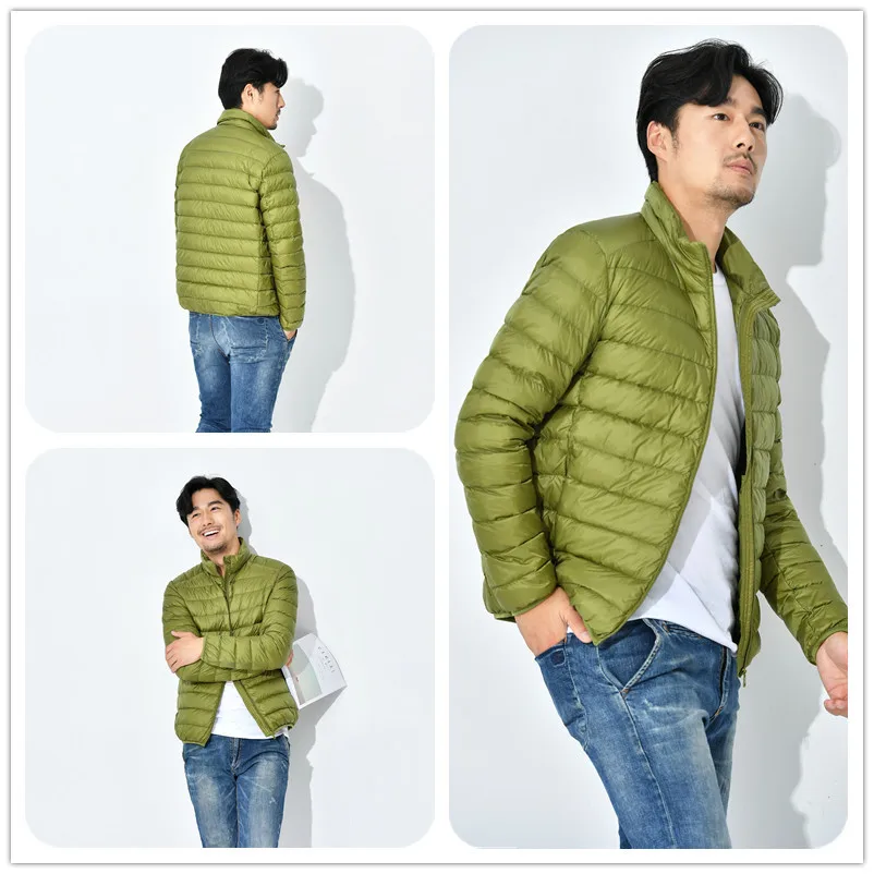 parka pluma hombre