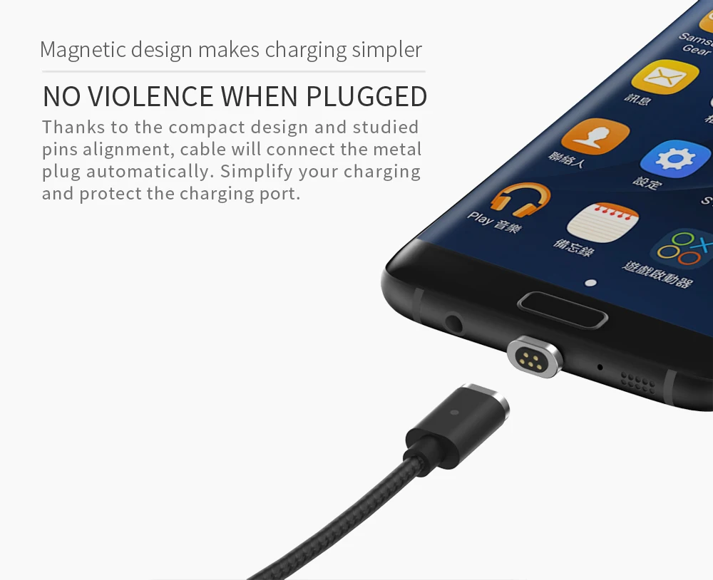 WSKEN X-Cable Mini 2 Магнитный зарядный кабель для Micro USB huawei Xiaomi samsung htc для iPhone 5 6 7 Plus SE