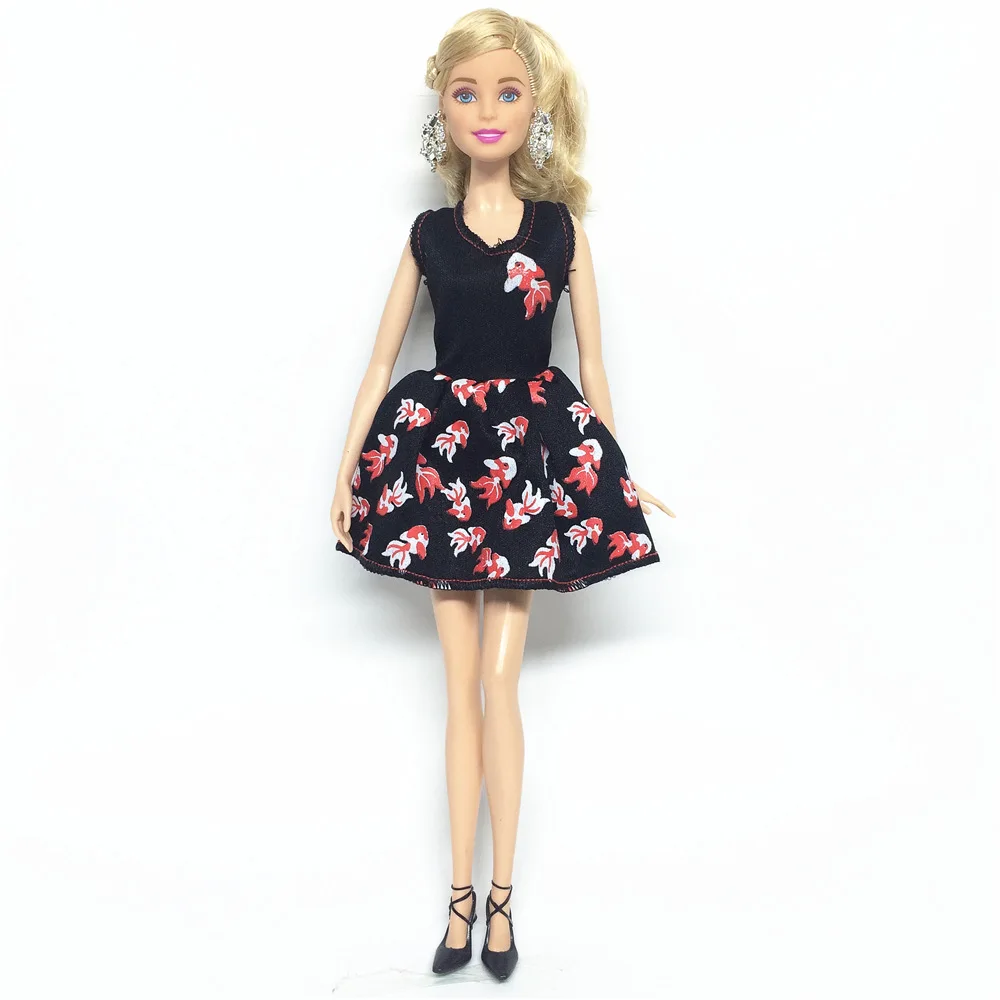 NK 5 шт./лот платье куклы супер красивая осенняя одежда модная повседневная одежда наряд для куклы Барби для маленьких девочек день рождения DZ