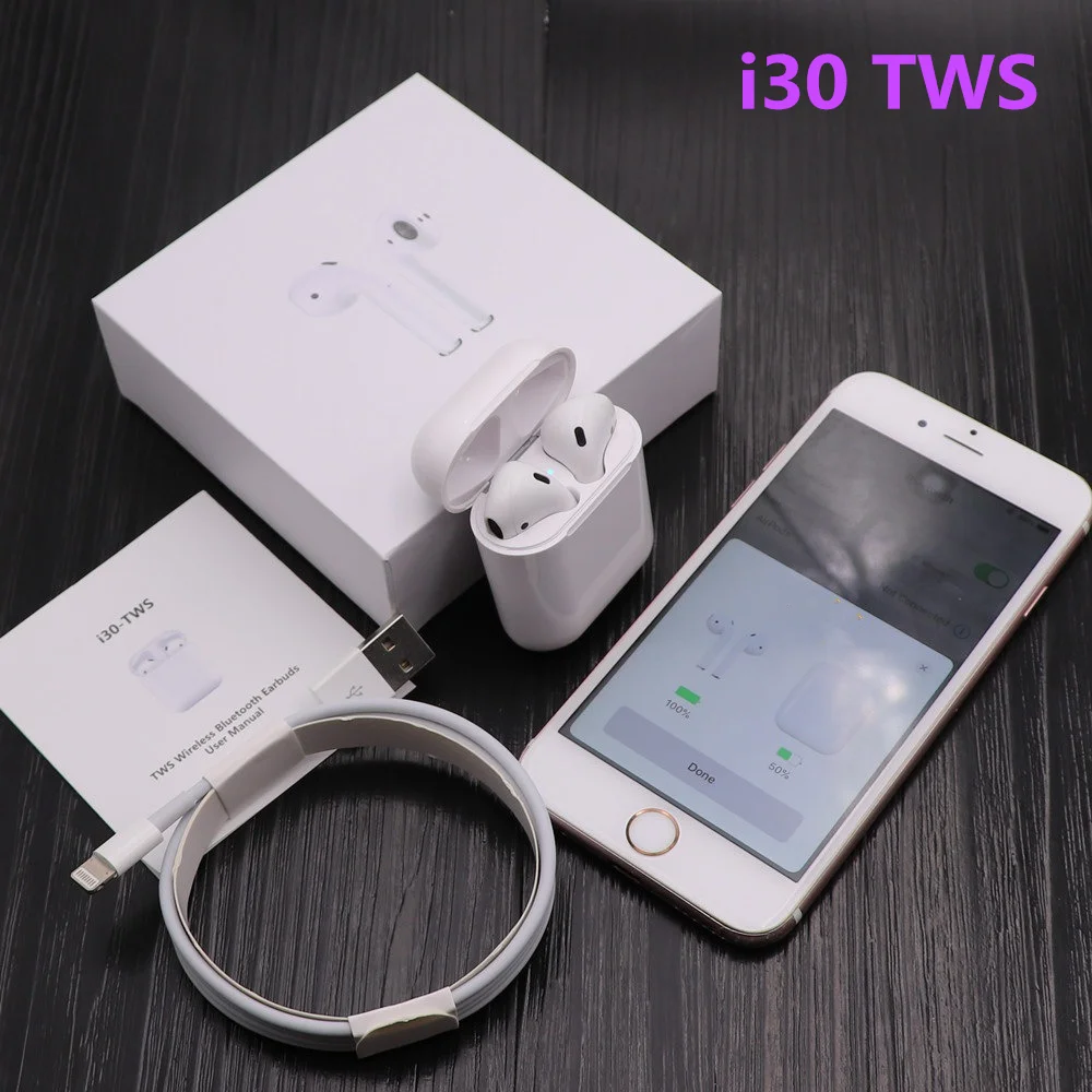 

Newest i30 TWS Bluetooth 5.0 Earphones Wireless Earphone Touch Control 1:1 Replica Pop-up PK i20 i10 i12 Air Pod not W1 Chip