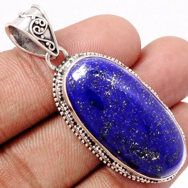 

Genuine Lapis Lazuli Pendant 100% 925 sterling silver, 49mm, 13.6 g , XAP3952