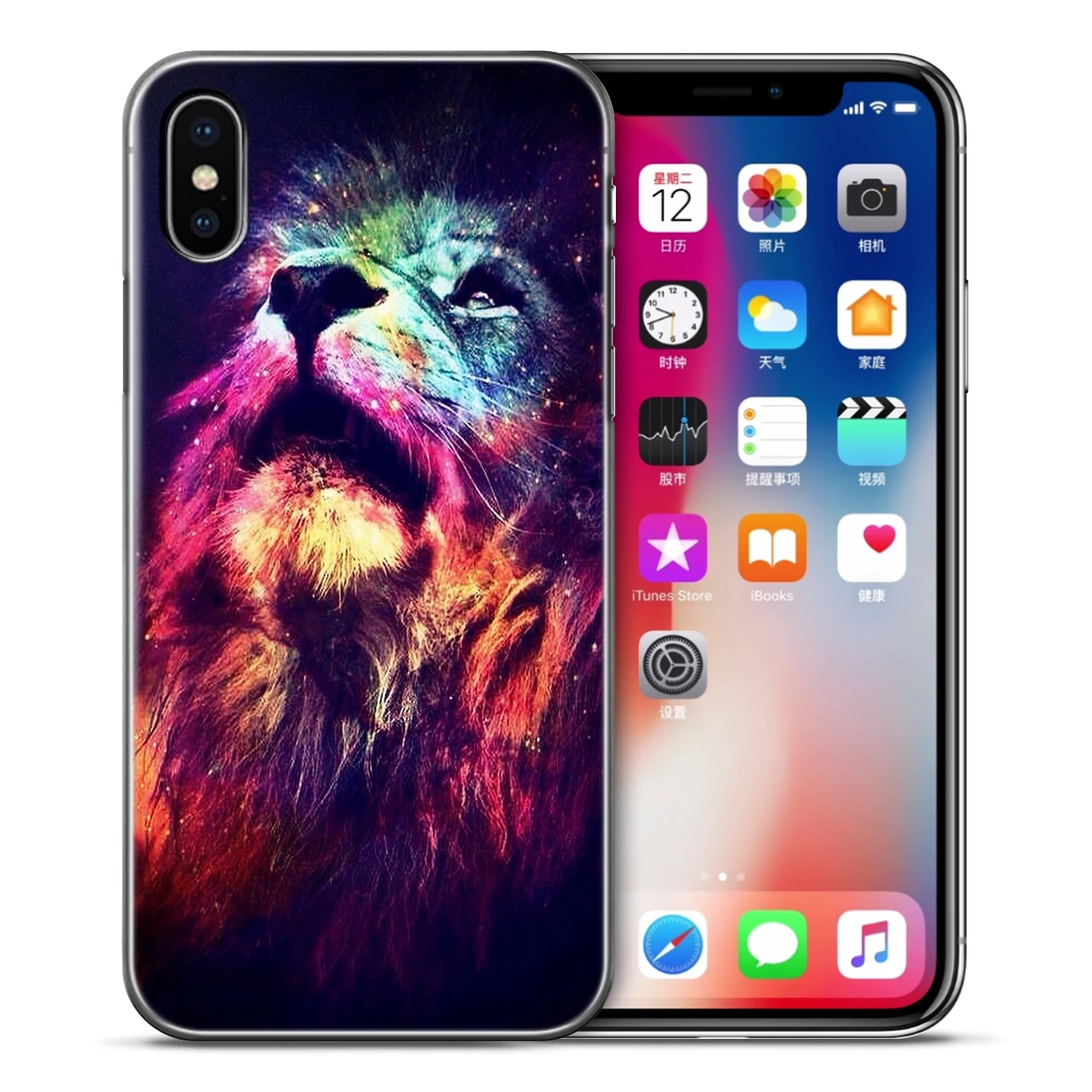 Weldone Тигр Лев чехол для Apple iPhone 7X5 5S 6 6s 8 Plus SE Мягкие силиконовые чехлы телефонов Etui