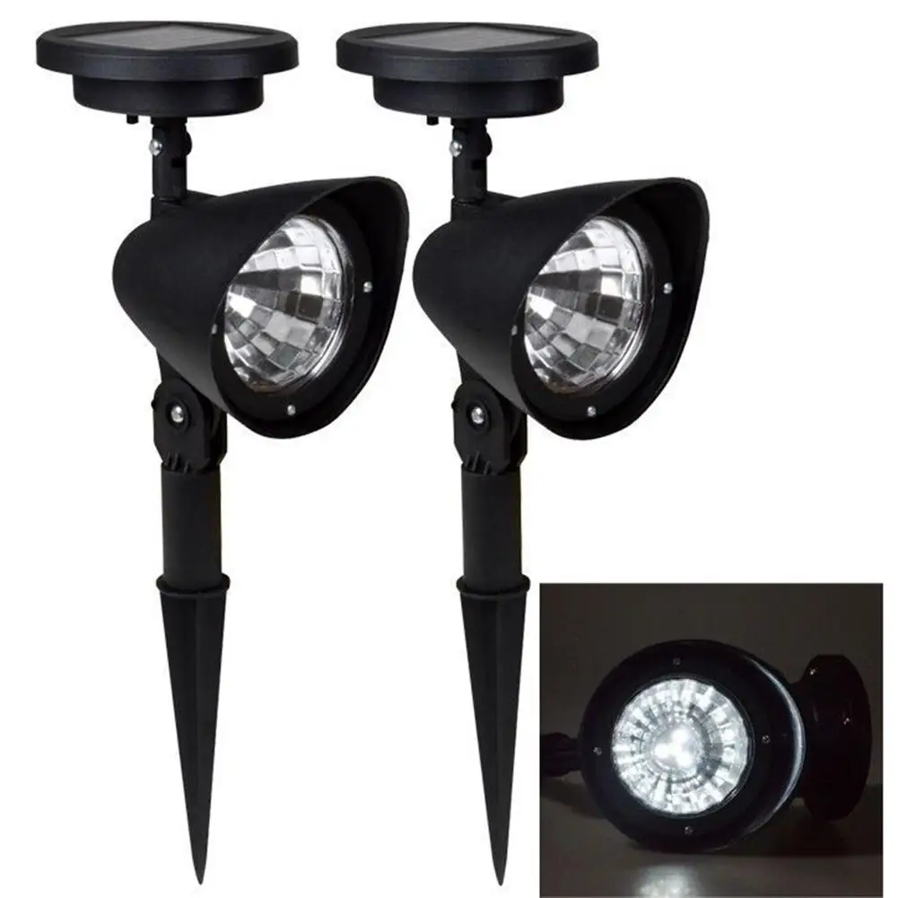 Koop 3 LED IP44 Zonne energie Spotlight Outdoor Tuin Landschap Gazon Yard Path Spot Light Decor Auto Op Licht Lamp