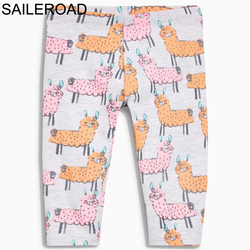 7332 same picture SAILEROAD/с принтом Овцы леггинсы для девочек штаны для маленьких девочек длинные брюки осень детские хлопковые брюки Одежда для детей брюки - Цвет: 7332 same picture
