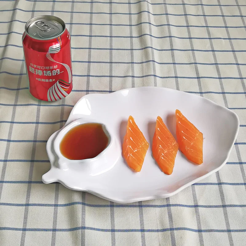 

New Fashion Dinner Plate Melamine Dinnerware Banana Leaf Plate Western Restaurant With Melamine Dish A5 Melamine Tableware