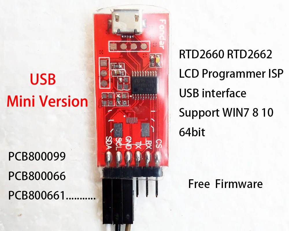 

USB LCD driver board Programmer ISP B For RTD2660H VS-TY2662-V1 Special Suport WIN7 WIN10 64bit