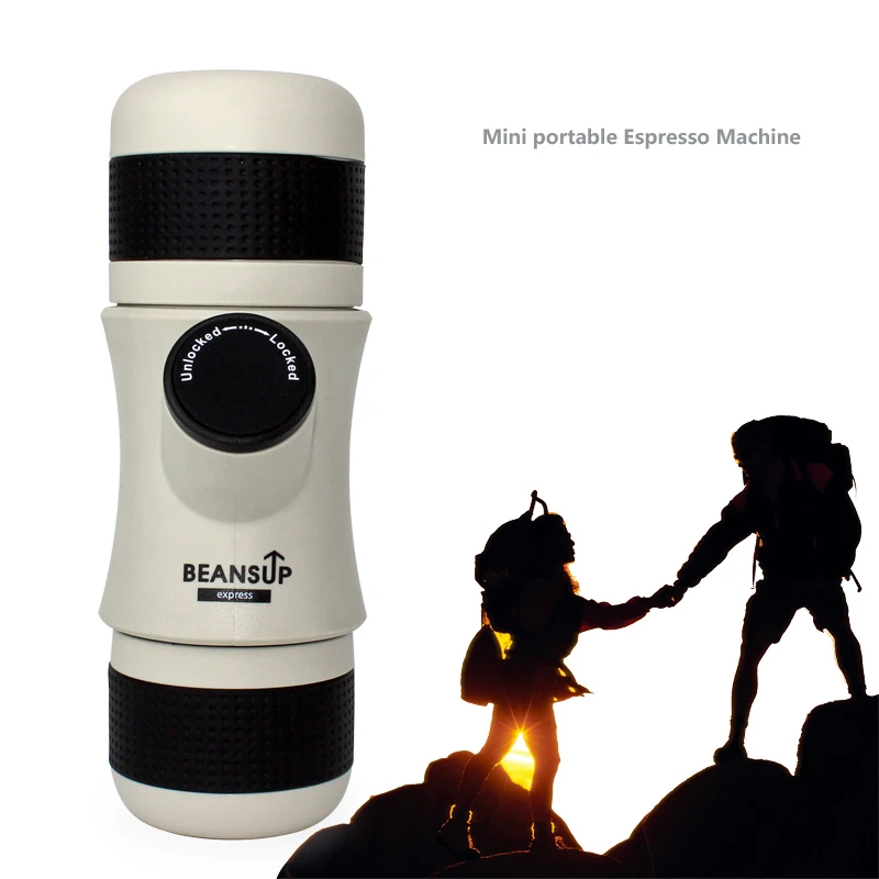 

Portable Coffee Maker Hand Pressure Espresso Machine Outdoor Travel Italian Coffee Machine White Manual Capsule Coffee Machine
