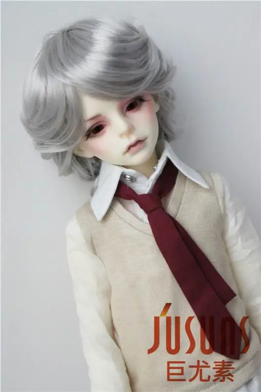 JD075 1/4 BJD парики SD с плавным вырезом кукла парики 7-8 дюймов кукольный парик игрушка кукольный парик аксессуары - Цвет: Grey SM1002