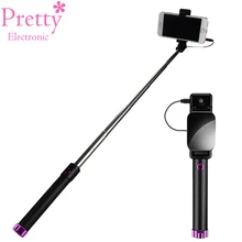 Выдвижной Складной проводной селфи палка с кнопкой проводной силиконовой ручкой универсальный для IOS и Android систем смартфонов