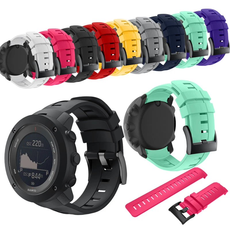 Bemorcabo Silicone Wristband for Suunto Ambit3 Vertical Suunto Spartan  Sport Watch Band Strap Black|Watchbands| - AliExpress