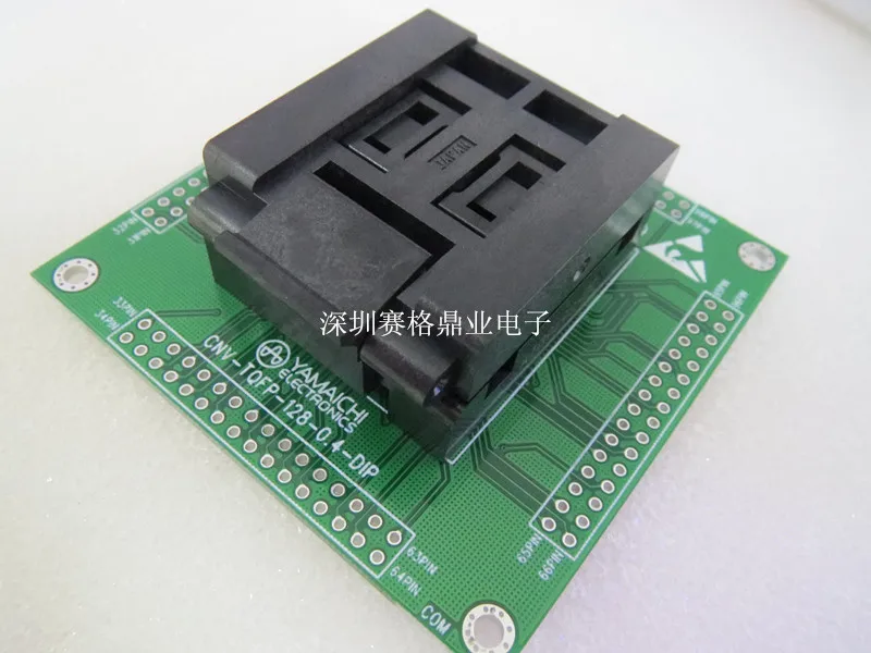 Раскладушка QFP128 IC51-1284-1702 TQFP128/DIP128 0,4 мм YAMAICHI IC Сжигание сиденье адаптер Тесты ing сиденье Тесты гнездо Тесты скамья