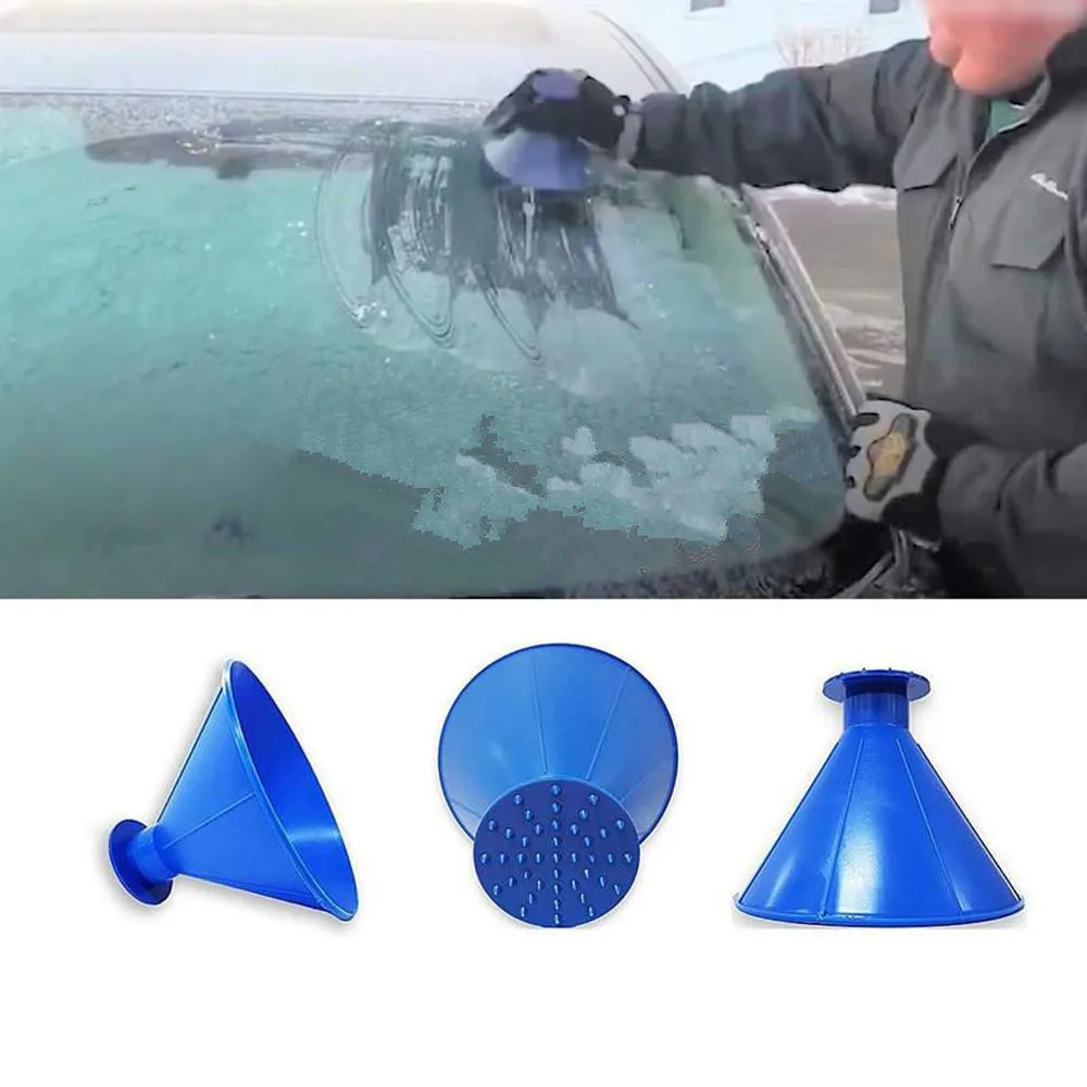 

2019 New Car Scrape A Round Magic Cone-Shaped Windshield Ice Scraper Winter Snow Shovel Tool Magic Brush Cleaning tool #30