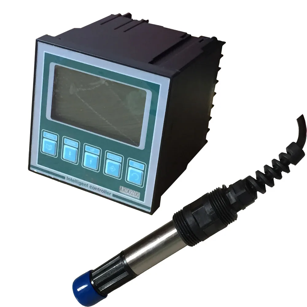 Online dissolved oxygen controller/water oxygen meter ARDO200 together with sensorin PH Meters