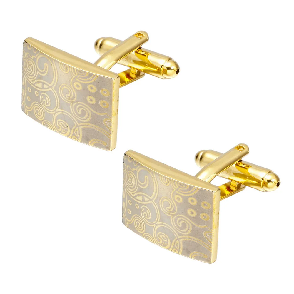 Качественные мужские запонки золотого цвета 18 стилей, брендовые запонки на пуговицах высокого качества для свадебной вечеринки - Metal color: as Pictured