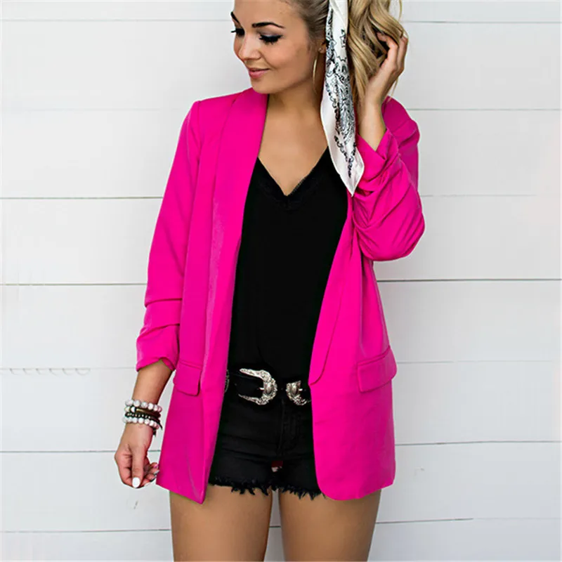 Susi&Rita 5XL Casual Blazer Jacket Women 2018 Long Sleeve Autumn Jackets Plus Size Winter Loose Coat Elegant Ladies Blazer Mujer