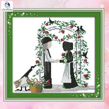

JoySunday crossstitch kits needlework The endless love with you 14CT 11CT cottonfabric deco painting gift art factory wholesale