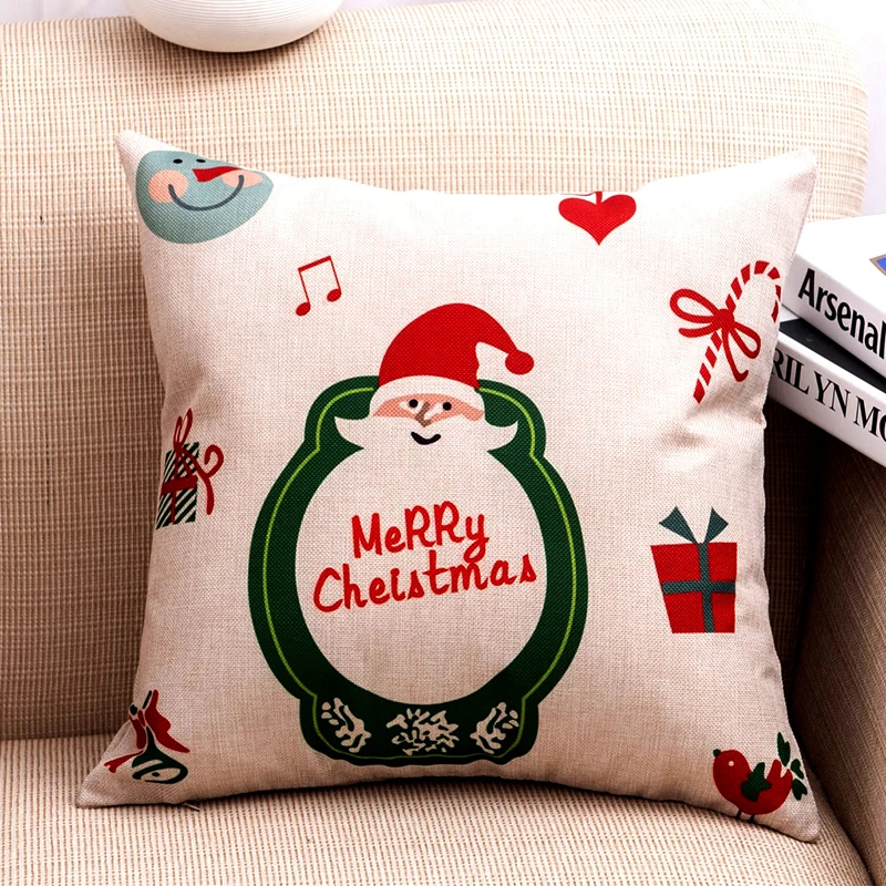 GZTZMY 1 шт. 45*45 см Новогодние рождественские украшения для дома Рождественская диванная подушка хлопковое постельное бельё декоративные подушки Navidad Natal - Цвет: 2