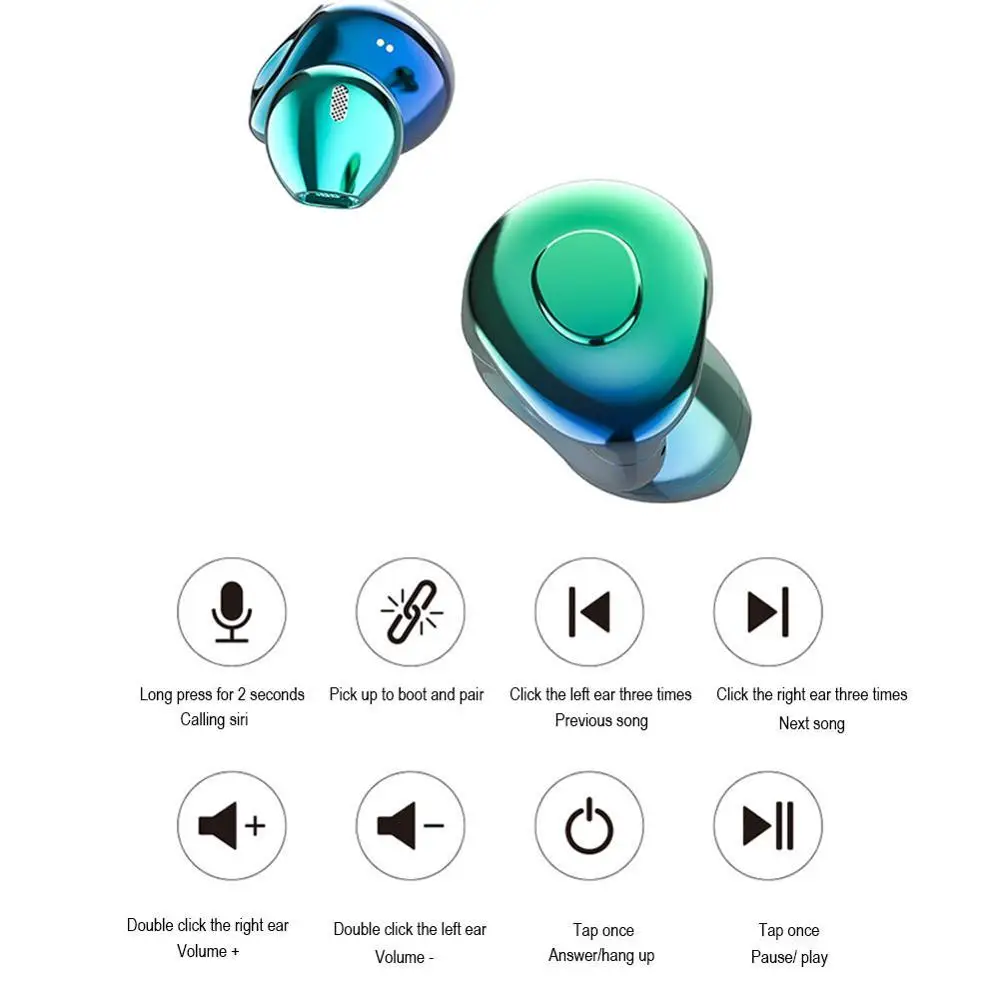 Новые беспроводные bluetooth наушники X1 TWS 5 0 EDR вкладыши двусторонние стерео