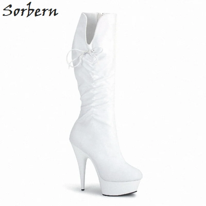 

Sorbern Fashion Women Boots 15CM Heels Zipper Zapatos Mujer Platform Boots Chaussure Femme Plus Size China 35-46