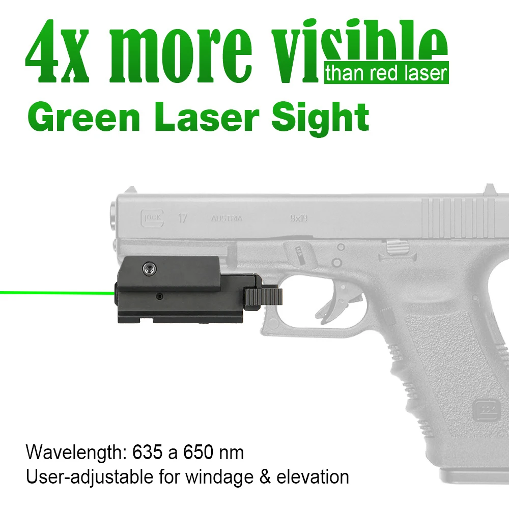 

Canis Latrans Tactical Pistol Green Laser Sight with 20mm Mounting System for 21.2mm Picatinny Rail Weaver Hunting PP20-0018