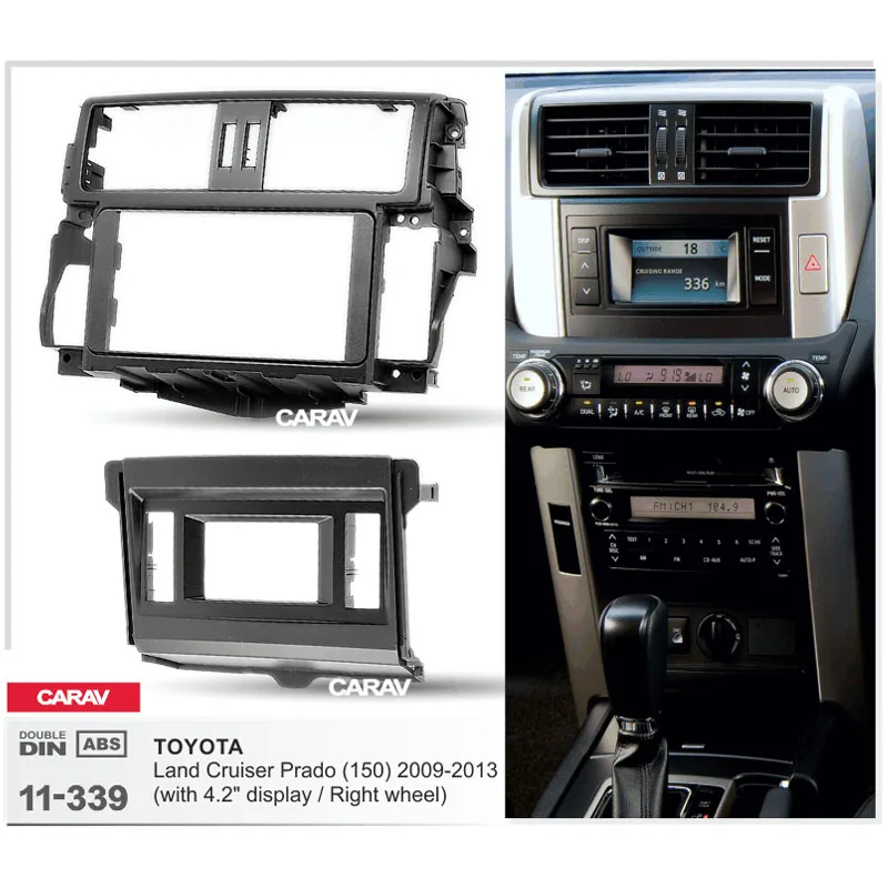 2Din Fascia Для TOYOTA Land Cruiser Prado (150) с экраном 4 2 дюйма правым колесом радио DVD