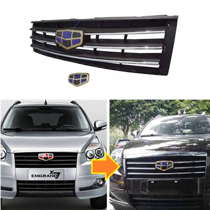 

For Geely Emgrand X7 EmgrarandX7 EX7 SUV,Car refix front middle network (1pcs network+1pcs rear emblem+4pcs hubcap)