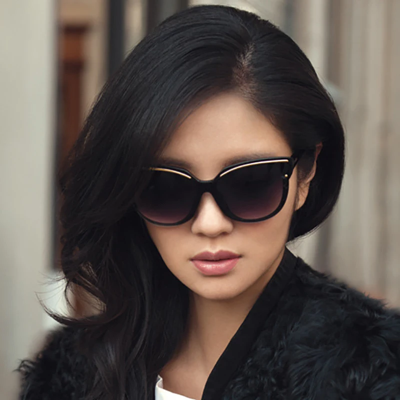 [EL Malus] Модные солнцезащитные очки с большой оправой кошачий глаз женские UV400 серые линзы зеркальные Винтажные Солнцезащитные очки Брендовые дизайнерские
