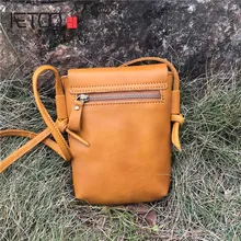 AETOO New handbags fashion retro leather handbags rose imprint ladies diagonal handbag mini shoulder bag