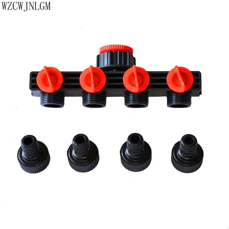 1 комплект 4 ходовой разветвитель для шланга орошения 4/7 или 8/11|hose splitter|hose connector8/11